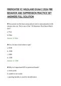 FIREFIGHTER 1C WILDLAND EXAM 2 2026 FIRE&NewLine;BEHAVIOR AND SUPPRESSION PRACTICE SET&NewLine;ANSWERS FULL SOLUTION