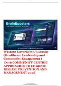 Western Governors University &lpar;Healthcare Leadership and Community Engagement &rpar;&period;