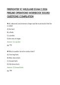 FIREFIGHTER 1C WILDLAND EXAM 2 2026&NewLine;FIRELINE OPERATIONS WORKBOOK SOLVED&NewLine;QUESTIONS COMPILATION