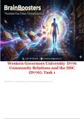 Western Governors University &vert; D776 Community Relations and the HSC &lpar;D776&rpar;&period; &vert;Task 1&period;