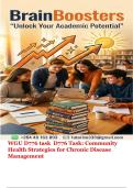 WGU D776 &vert; task D776 &vert; Task Community Health Strategies for Chronic Disease Management&period;
