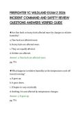 FIREFIGHTER 1C WILDLAND EXAM 2 2026&NewLine;INCIDENT COMMAND AND SAFETY REVIEW&NewLine;QUESTIONS ANSWERS VERIFIED GUIDE