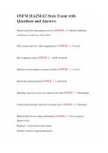 OSFM HAZMAT State Exam with Questions and Answers