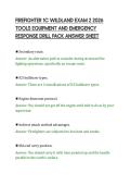 FIREFIGHTER 1C WILDLAND EXAM 2 2026&NewLine;TOOLS EQUIPMENT AND EMERGENCY&NewLine;RESPONSE DRILL PACK ANSWER SHEET