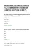 FIREFIGHTER 1C WILDLAND EXAM 2 2026&NewLine;WILDLAND FIREFIGHTING ASSESSMENT&NewLine;QUESTIONS SOLUTIONS GRADED A&plus;