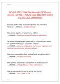 SAFe 6&period;0 - POPM EXAM Questions with 100&percnt; Correct &NewLine;Answers &vert; Verified &vert;&vert; ACTUAL EXAM 2026 TEST&excl;&excl; Graded &NewLine;A&plus; &vert; 2025&vert;2026 EXAM UPDATE