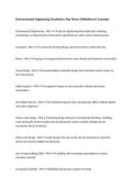 Environmental Engineering Vocabulary&colon; Key Terms&comma; Definitions & Concepts