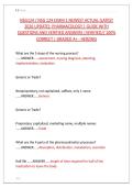 NSG124 &sol; NSG 124 EXAM 1 NEWEST ACTUAL &lpar;LATEST &NewLine;2026 UPDATE&rpar;&colon; PHARMACOLOGY &vert; GUIDE WITH &NewLine;QUESTIONS AND VERIFIED ANSWERS &vert;VERIFIED&sol;&sol; 100&percnt; &NewLine;CORRECT &vert; GRADED A&plus; - HERZING