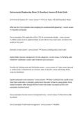 Environmental Engineering &lpar;Exam 1&rpar;&colon; Questions&comma; Answers & Study Guide