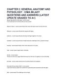 CHAPTER 2&colon; GENERAL ANATOMY AND &NewLine;PHYSIOLOGY &colon; CIMA MILADY &NewLine;QUESTIONS AND ANSWERS &lpar;LATEST &NewLine;UPDATE GRADED TO A&plus;&rpar;