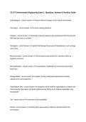 CE 477 Environmental Engineering Exam 1&colon; Questions&comma; Answers & Revision Guide