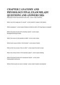CHAPTER 2 ANATOMY AND &NewLine;PHYSIOLOGY FINAL EXAM MILADY &NewLine;QUESTIONS AND ANSWERS 2026 