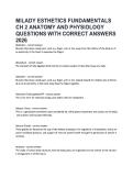 MILADY ESTHETICS FUNDAMENTALS &NewLine;CH 2 ANATOMY AND PHYSIOLOGY &NewLine;QUESTIONS WITH CORRECT ANSWERS &NewLine;2026