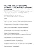 CHAPTER 3 MILADY STANDARD &NewLine;ESTHETICS CHECK IN QUESTIONS AND &NewLine;ANSWERS