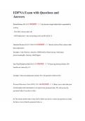 EDPNA Exam with Questions and Answers