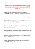 BMW Member ase study guide Exam Questions and &NewLine;answers with verified Answers &lpar;Latest Update 2026&rpar; &NewLine;UPDATE&excl;&excl; 