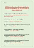 USPAP 15-Hour Course Exam Complete Test &comma; Practice &NewLine;Questions&comma; Verified Answer Key&comma; and Study Guide for &NewLine;&lpar;Latest 2026 Edition&rpar;
