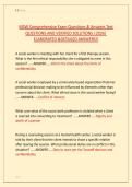 MSW Comprehensive Exam Questions & Answers Test &NewLine;QUESTIONS AND VERIFIED SOLUTIONS &vert;2026&vert; &NewLine;ELABORATED &DETAILED ANSWERS&excl;&excl;