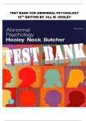 Abnormal Psychology 18th Edition
