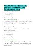 FIRST AID FOR THE USMLE ACTUAL&NewLine;QUESTIONS AND ANSWERS FULL&NewLine;SOLUTION STUDY GUIDE