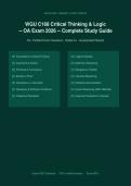 WGU C168 Critical Thinking and Logic OA Exam Prep 2026&sol;2027 &ndash; Complete Exam-Style Questions &vert; Detailed Rationales &ndash; Pass Guaranteed &ndash; A&plus; Graded&NewLine;&NewLine;