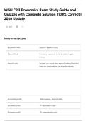 WGU C211 Economics  Exam Study Guide and Quizzes with Complete Solution &vert; 100&percnt; Correct &vert; 2026 Update