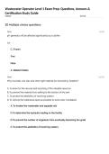 Wastewater Operator Level 1 Exam Prep&colon; Questions&comma; Answers & Certification Study Guide