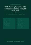PTCB Pharmacy Technician Certification Exam Prep 2026&sol;2027 &ndash; Complete Exam-Style Questions &vert; 100&percnt; Verified &ndash; Pass Guaranteed &ndash; A&plus; Graded&NewLine;&NewLine;