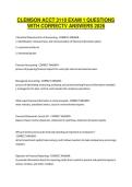 CLEMSON ACCT 3110 EXAM 1 QUESTIONS WITH CORRECTV ANSWERS 2026