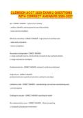 CLEMSON ACCT 2020 EXAM 2 QUESTIONS WITH CORRECT ANSWERS 2026-2027