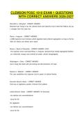 CLEMSON POSC 1010 EXAM 1 QUESTIONS WITH CORRECT ANSWERS 2026-2027