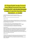 ATI Mental Health Nursing Proctored Exam Official Proctored Exam Actual Exam 2026&sol;2027 with Detailed Rationales &vert; Complete Exam-Style Questions &vert; Pass Guaranteed &ndash; A&plus; Graded&NewLine;&NewLine;