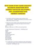 BCOT EXAM STUDY GUIDE 2026&sol;2027 &NewLine;ACCURATE QUESTIONS WITH &NewLine;CORRECT DETAILED SOLUTIONS &vert;&vert; &NewLine;100&percnt; GUARANTEED PASS &NewLine;<NEWEST VERSION> &NewLine;