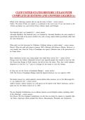 CLEP UNITED STATES HISTORY 1 EXAM WITH COMPLETE QUESTIONS AND ANSWERS GRADED A&plus;&NewLine;