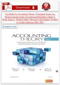 Test Bank for Accounting Theory&colon; Conceptual Issues in a Political and Economic Environment 8th Edition by Harry I&period; Wolk&comma; James L&period; Dodd & John J&period; Rozycki &ndash; All Chapters Verified A&plus; Grade Solutions 2026&ndash;2027