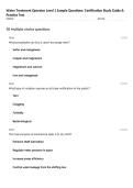 Water Treatment Operator Level 1 Sample Questions&colon; Certification Study Guide & Practice Test