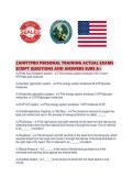 CANFITPRO PERSONAL TRAINING ACTUAL EXAMS SCRIPT QUESTIONS AND ANSWERS SURE A&period;pdf