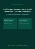 CEN Certified Emergency Nurse Rapid Review Exam Prep 2026&sol;2027 &ndash; Complete Exam-Style Questions &vert; Detailed Rationales &ndash; Pass Guaranteed &ndash; A&plus; Graded&NewLine;&NewLine;