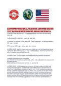 CANFITPRO PERSONAL TRAINING UPDATED EXAMS TEST PAPER QUESTIONS AND ANSWERS