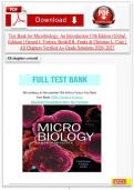Test Bank for Microbiology&colon; An Introduction 13th Edition &lpar;Global Edition&rpar; by Gerard J&period; Tortora&comma; Berdell R&period; Funke & Christine L&period; Case &ndash; All Chapters Verified A&plus; Grade Solutions 2026&ndash;2027