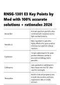 RNSG-1301 E3  &vert;Key Points by Med  &vert; with 100- accurate solutions &plus; rationales 2026&period;