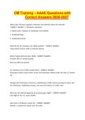 CM Training &ndash; AAAE Questions with Correct Answers 2026-2027