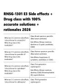 RNSG-1301 E3 Side effects &plus; Drug class with 100- accurate solutions &plus; rationales 2026
