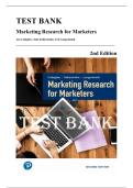 Test Bank &mdash; Marketing Research for Marketers&comma; 2nd Edition &lpar;Callegher&comma; Kellershohn & Langschmidt&comma; 2024&rpar; &vert; All Chapters 1-13 Covered