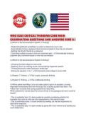 WGU D265 CRITICAL THINKING CORE MAIN EXAMINATION QUESTIONS AND ANSWERS SURE