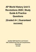 AP World History Unit 5&colon; Revolutions 2026 &vert; Study Guide & Practice Questions