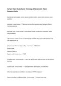 Surface Water Study Guide&colon; Hydrology&comma; Watersheds & Water Resources Notes