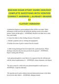 NSG3600 EXAM STUDY GUIDE 2026&sol;2027 &NewLine;COMPLETE QUESTIONS WITH VERIFIED &NewLine;CORRECT ANSWERS &vert;&vert; ALREADY GRADED &NewLine;A&plus; &NewLine;<LATEST VERSION> 