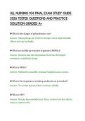 ULL NURSING 104 FINAL EXAM STUDY GUIDE&NewLine;2026 TESTED QUESTIONS AND PRACTICE&NewLine;SOLUTION GRADED A&plus;
