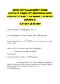NURS 5337 EXAM STUDY GUIDE &NewLine;2026&sol;2027 COMPLETE QUESTIONS WITH &NewLine;VERIFIED CORRECT ANSWERS &vert;&vert; ALREADY &NewLine;GRADED A&plus; &NewLine;<LATEST VERSION> 